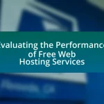 Evaluating the Performance of Free Web Hosting Services
