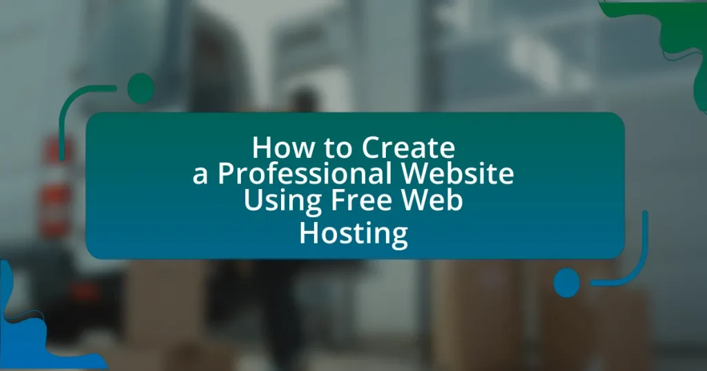 How to Create a Professional Website Using Free Web Hosting