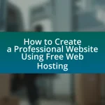 How to Create a Professional Website Using Free Web Hosting
