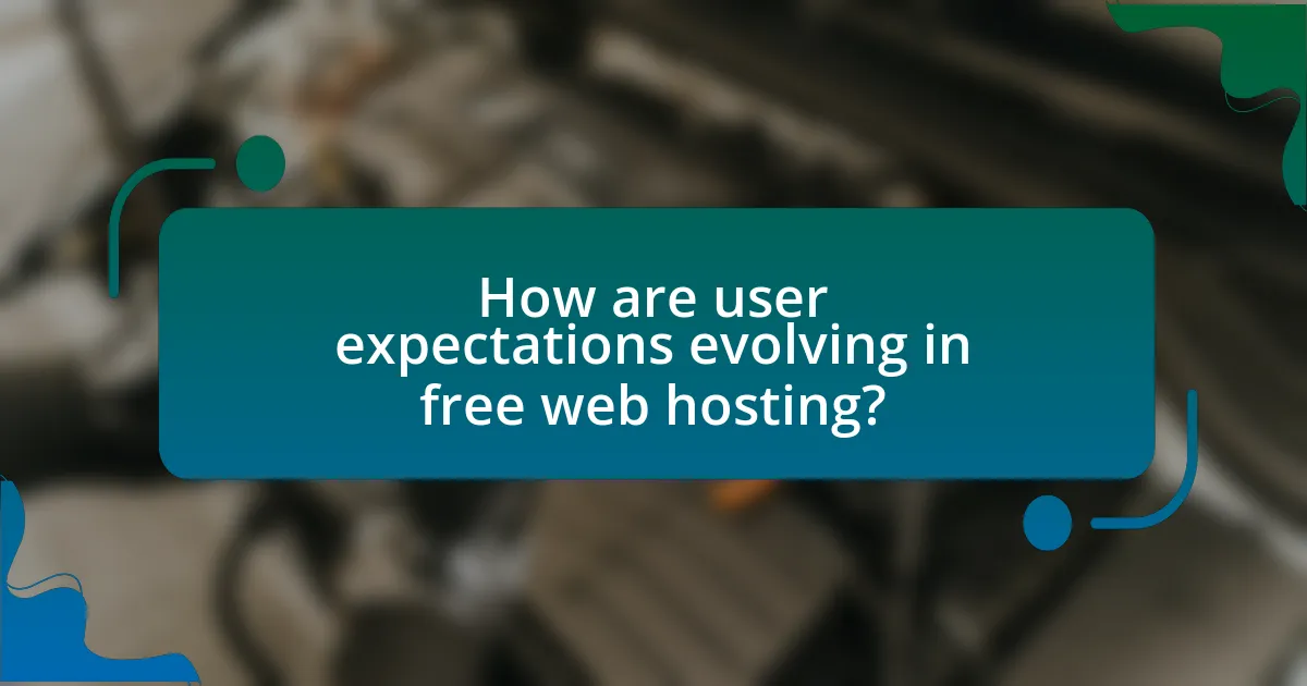 How are user expectations evolving in free web hosting?