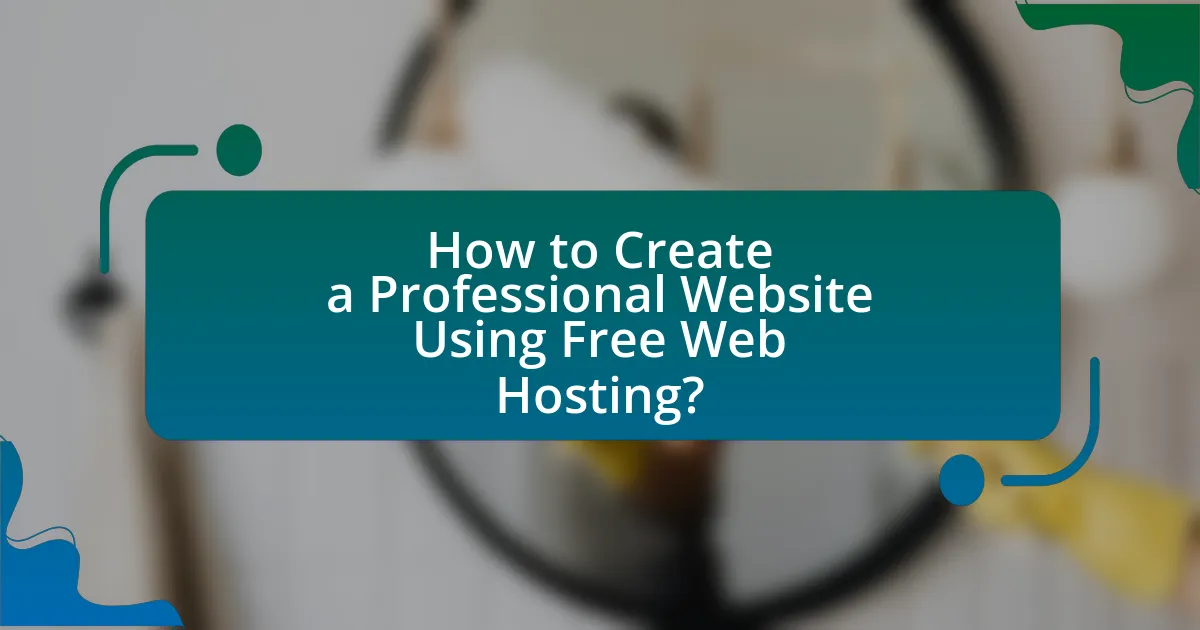 How to Create a Professional Website Using Free Web Hosting?