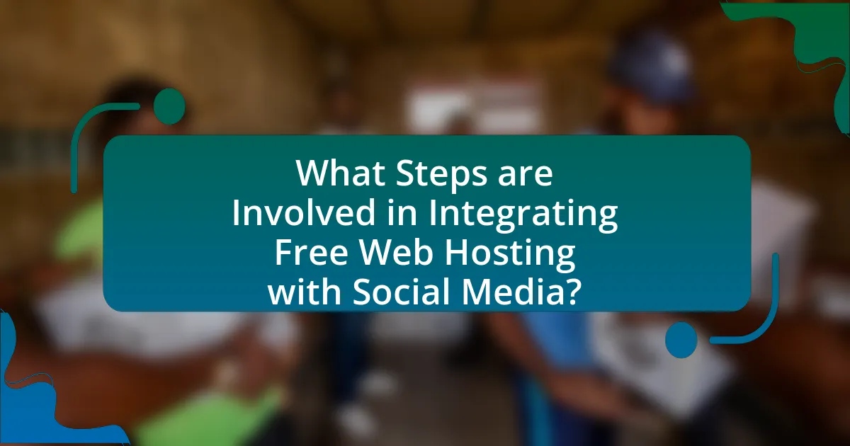 What Steps are Involved in Integrating Free Web Hosting with Social Media?