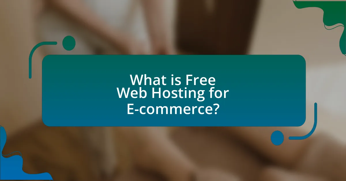 What is Free Web Hosting for E-commerce?
