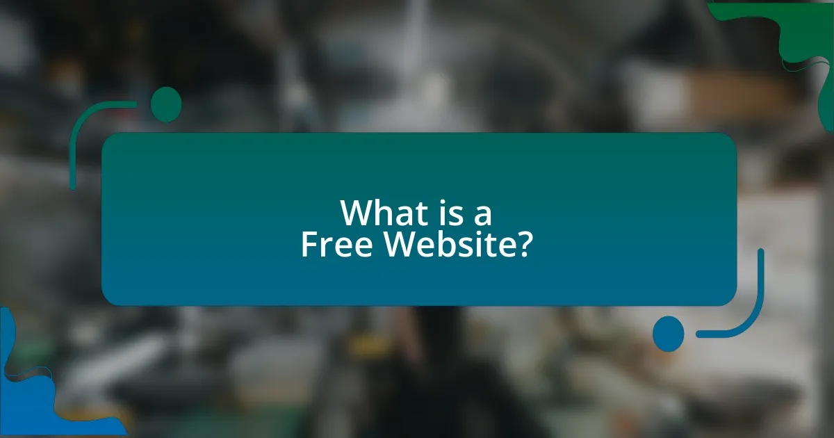 What is a Free Website?