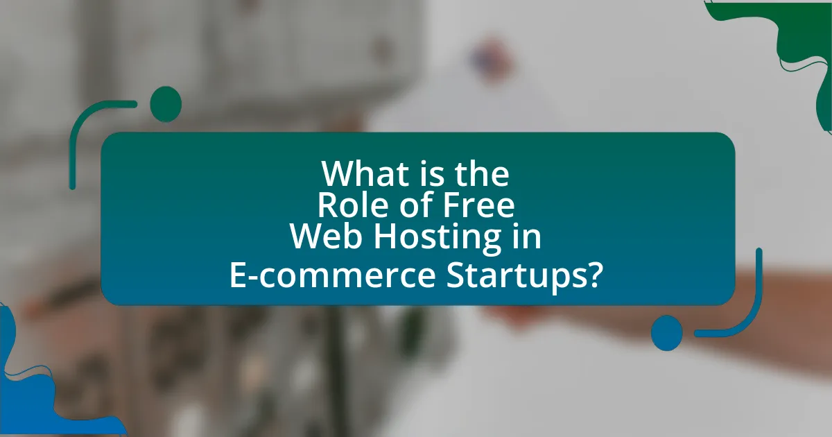 What is the Role of Free Web Hosting in E-commerce Startups?