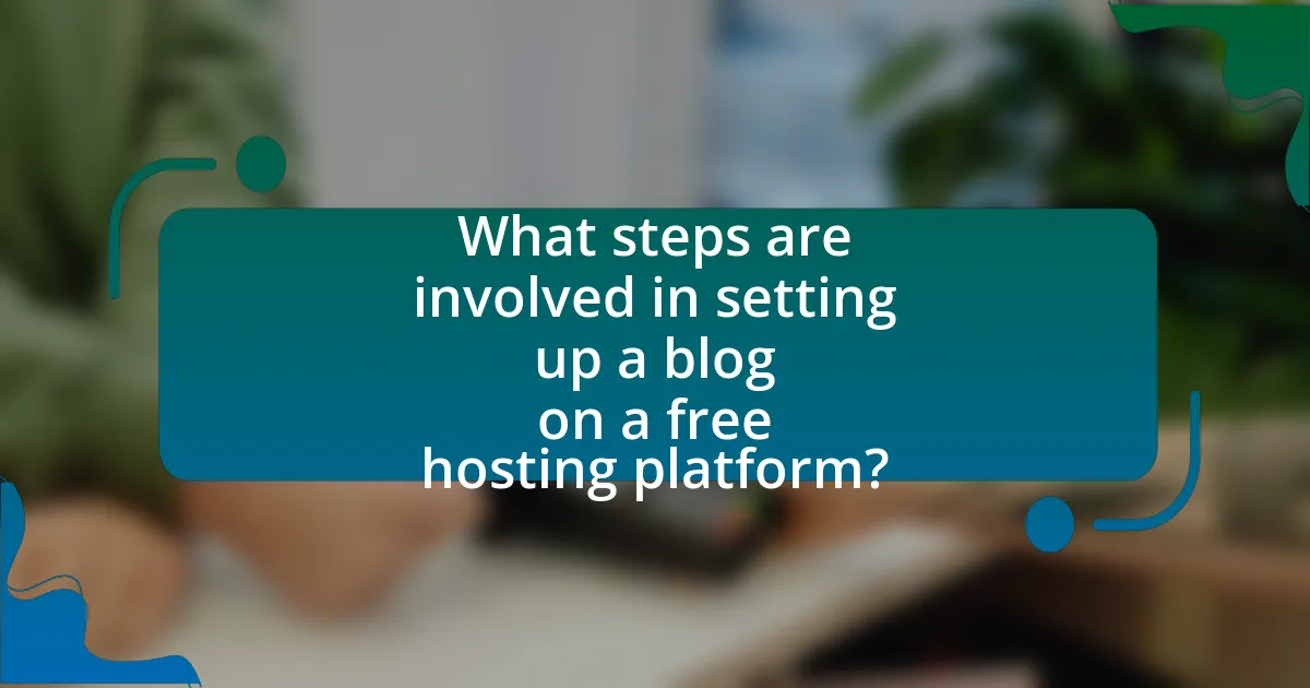 What steps are involved in setting up a blog on a free hosting platform?